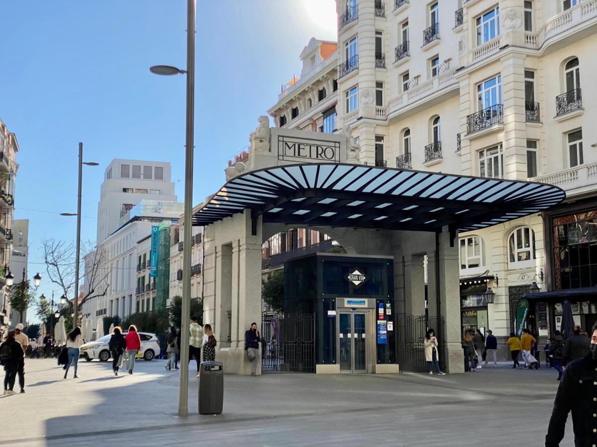 Charming Gran Via Madrid Appartamento Esterno foto