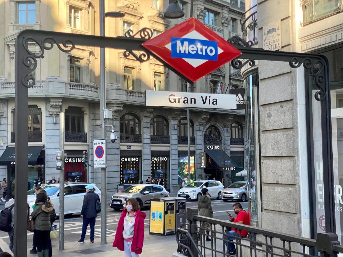Charming Gran Via Madrid Appartamento Esterno foto